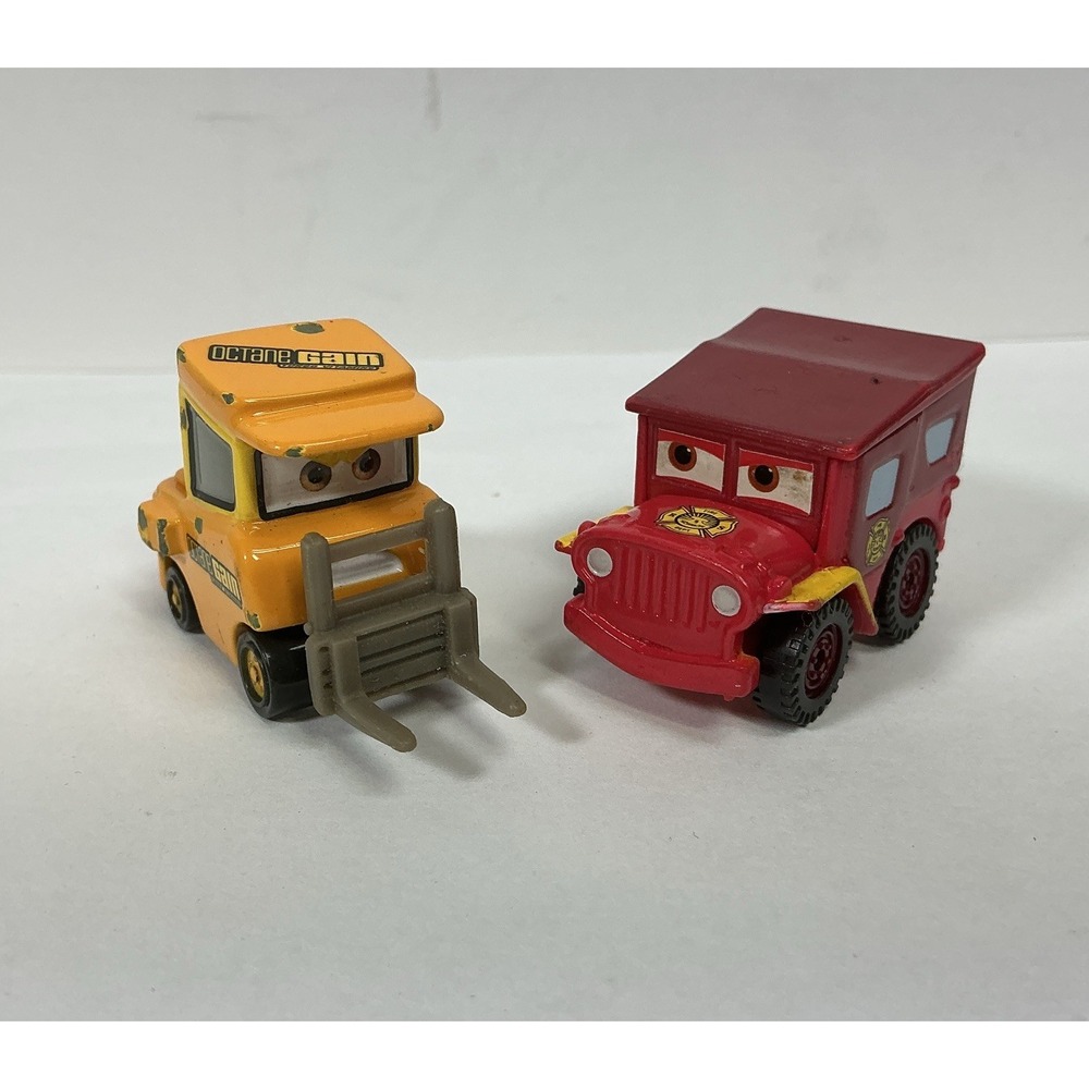 Disney Pixar Cars Mini Radiator Springs Fire Dept Sarge Paddy Pit Crew‎ Forklift